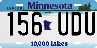 MN license plate 156UDU