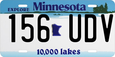 MN license plate 156UDV