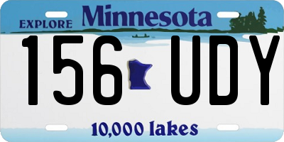 MN license plate 156UDY