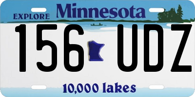 MN license plate 156UDZ