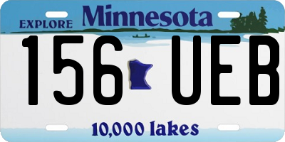 MN license plate 156UEB