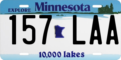 MN license plate 157LAA
