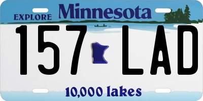 MN license plate 157LAD