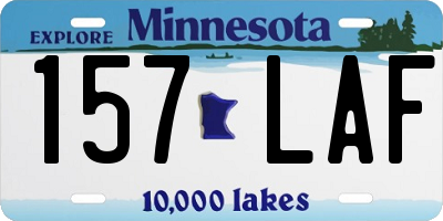 MN license plate 157LAF