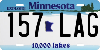 MN license plate 157LAG