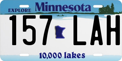 MN license plate 157LAH