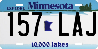 MN license plate 157LAJ