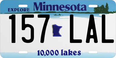 MN license plate 157LAL