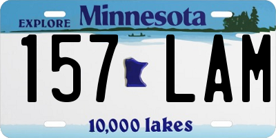 MN license plate 157LAM