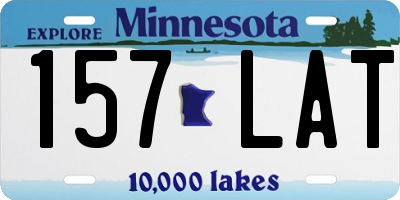MN license plate 157LAT