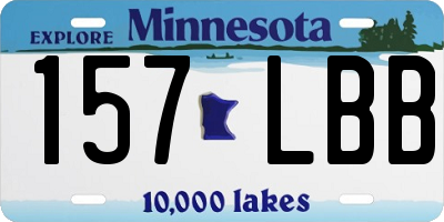 MN license plate 157LBB
