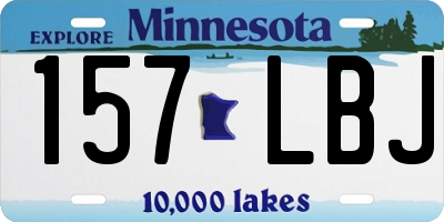 MN license plate 157LBJ