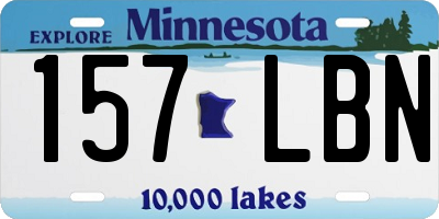 MN license plate 157LBN