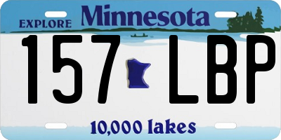 MN license plate 157LBP