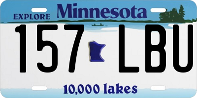 MN license plate 157LBU