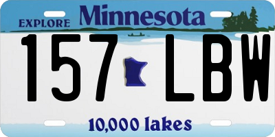 MN license plate 157LBW