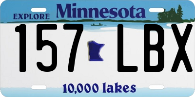 MN license plate 157LBX