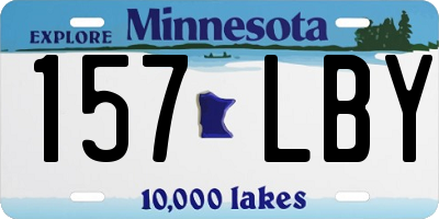 MN license plate 157LBY