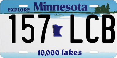MN license plate 157LCB
