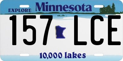 MN license plate 157LCE