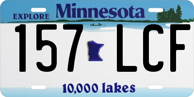 MN license plate 157LCF
