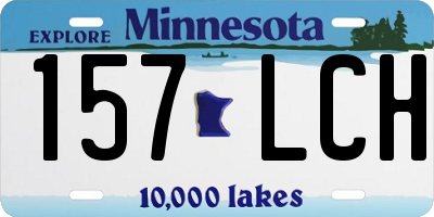 MN license plate 157LCH