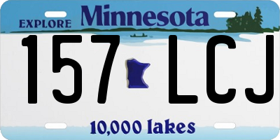 MN license plate 157LCJ