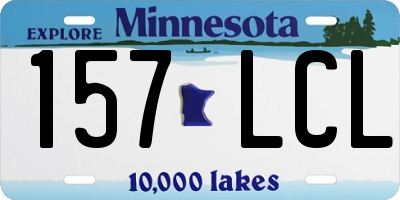 MN license plate 157LCL