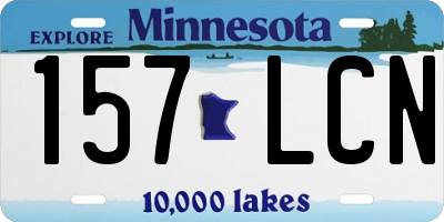 MN license plate 157LCN