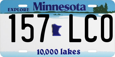 MN license plate 157LCO