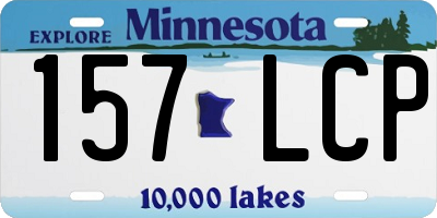 MN license plate 157LCP