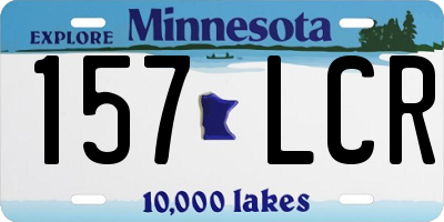 MN license plate 157LCR