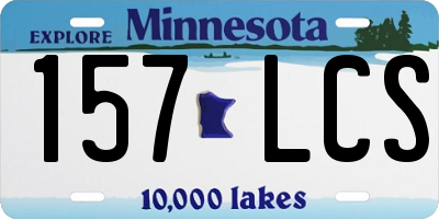 MN license plate 157LCS