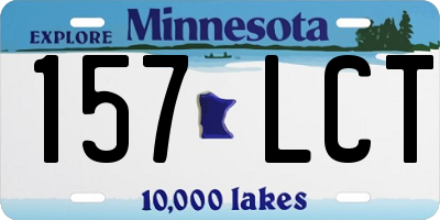 MN license plate 157LCT