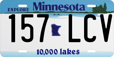 MN license plate 157LCV