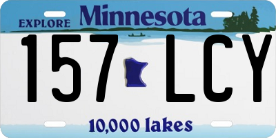 MN license plate 157LCY