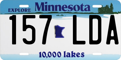 MN license plate 157LDA