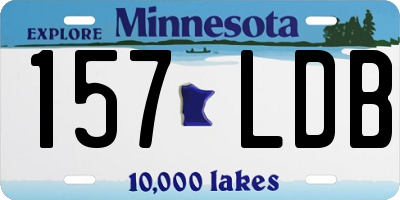 MN license plate 157LDB