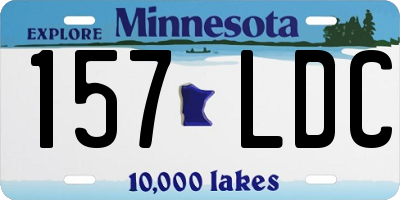 MN license plate 157LDC