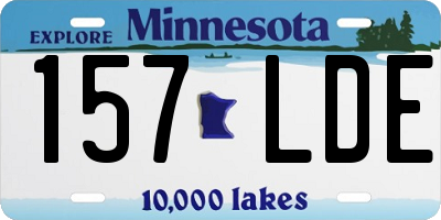 MN license plate 157LDE