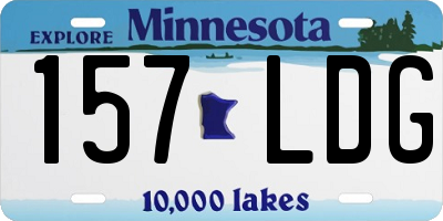 MN license plate 157LDG