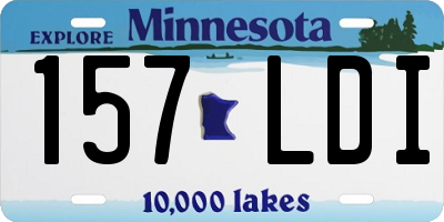 MN license plate 157LDI