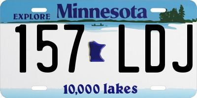 MN license plate 157LDJ