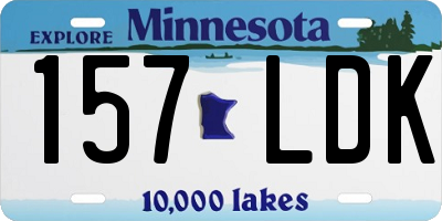 MN license plate 157LDK