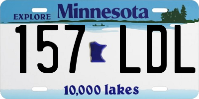 MN license plate 157LDL