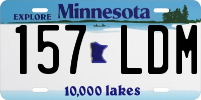 MN license plate 157LDM