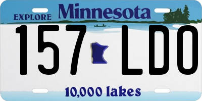MN license plate 157LDO