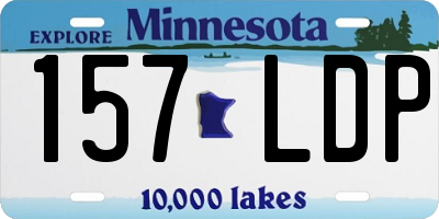 MN license plate 157LDP