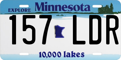 MN license plate 157LDR
