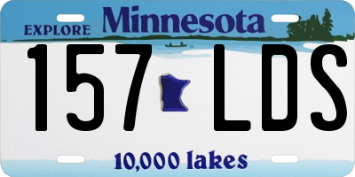 MN license plate 157LDS